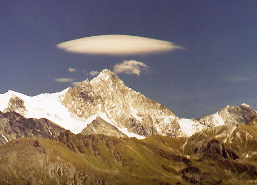 Lenticular cloud over the Swiss Alps